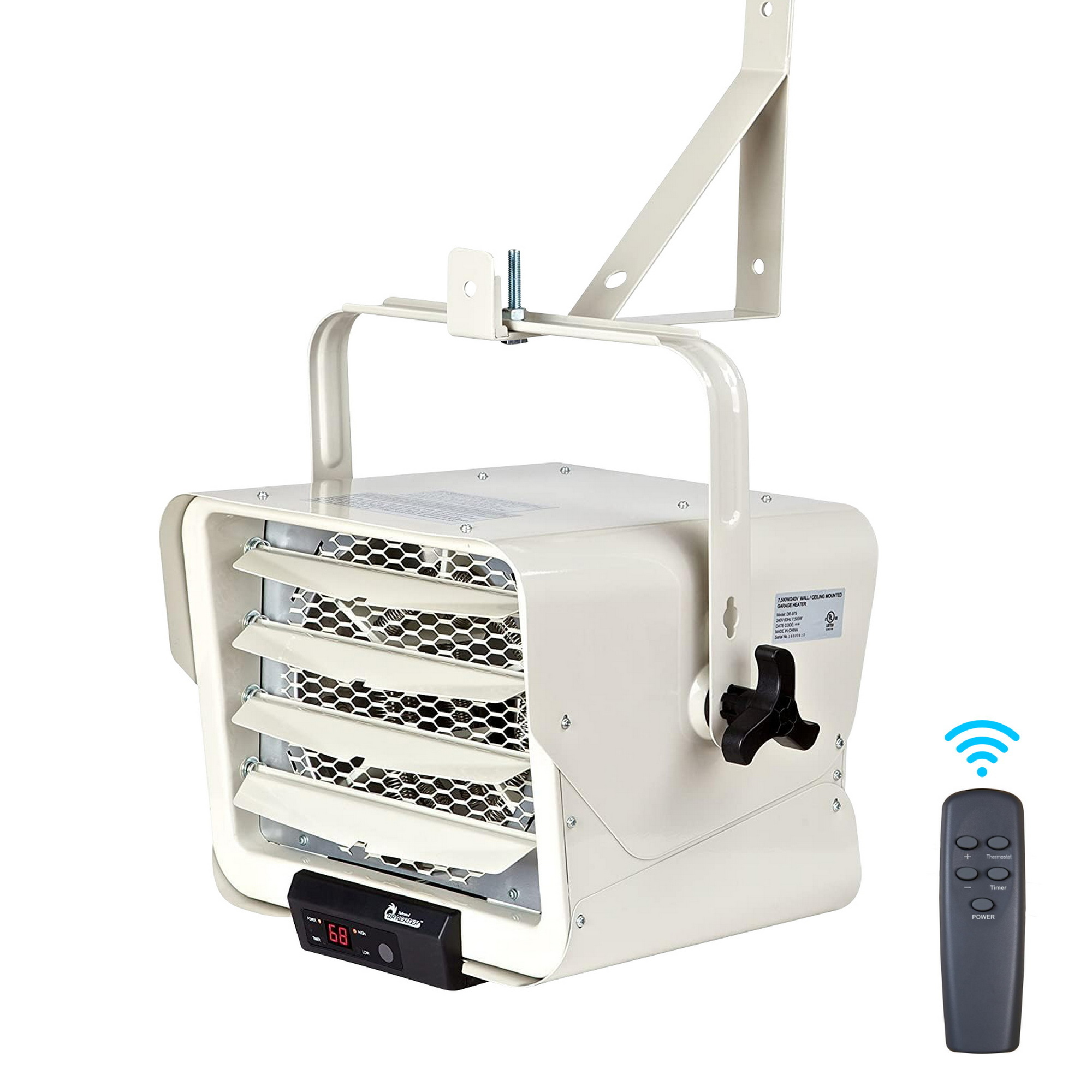 Dr. Infrared Garage Heater, 7500W, 240V, 25,597 BTU, Model# DR-975